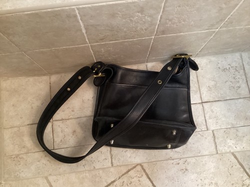 Coach Vintage 9066 Legacy Black Leather Small Hobo Baguette Bag Shoulder Purse - Picture 2 of 3