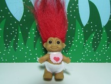 VALENTINE STANDING BABY WITH BIB - 2" Russ Troll Doll - NEW STORE STOCK