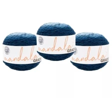 (3 Pack) Lion Brand Yarn 558-213AT Mandala Gradient Yarn, Steel Blue
