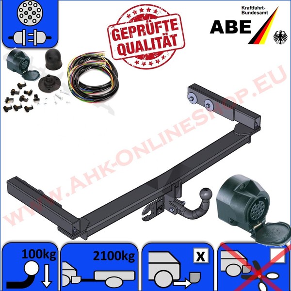 AHK & ES13 FüR MB E-Klasse W210 W-210 Bj 95-03 AnhäNgerkupplung E-Satz Komplett-image
