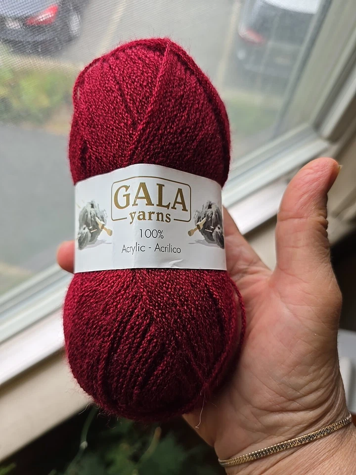 Lot Of 9 Gala Red Purple Brown Acrylic Yarns Fall Colors - Image 4 of 4