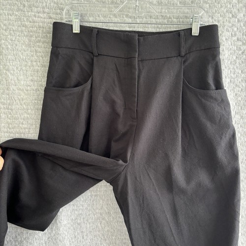 Morrison Womens Stretch Wool High Waist Bootcut Ankle Pants Black 25 inch Leg 3 - Picture 5 of 12