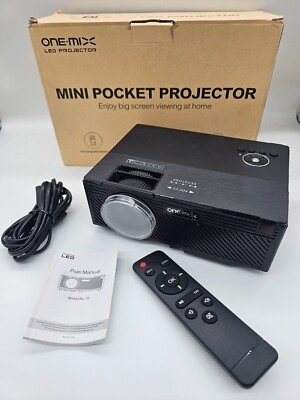 ONE MIX MINI POCKET PROJECTOR | 1080P | HDMI/AV/USB/MICRO SD SUPPORT | 3800 L