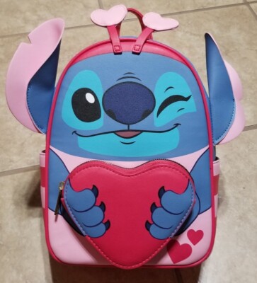 Disney Her Universe Pink and Blue Backpack Her Universe Disney Stitch Valentine main image 3