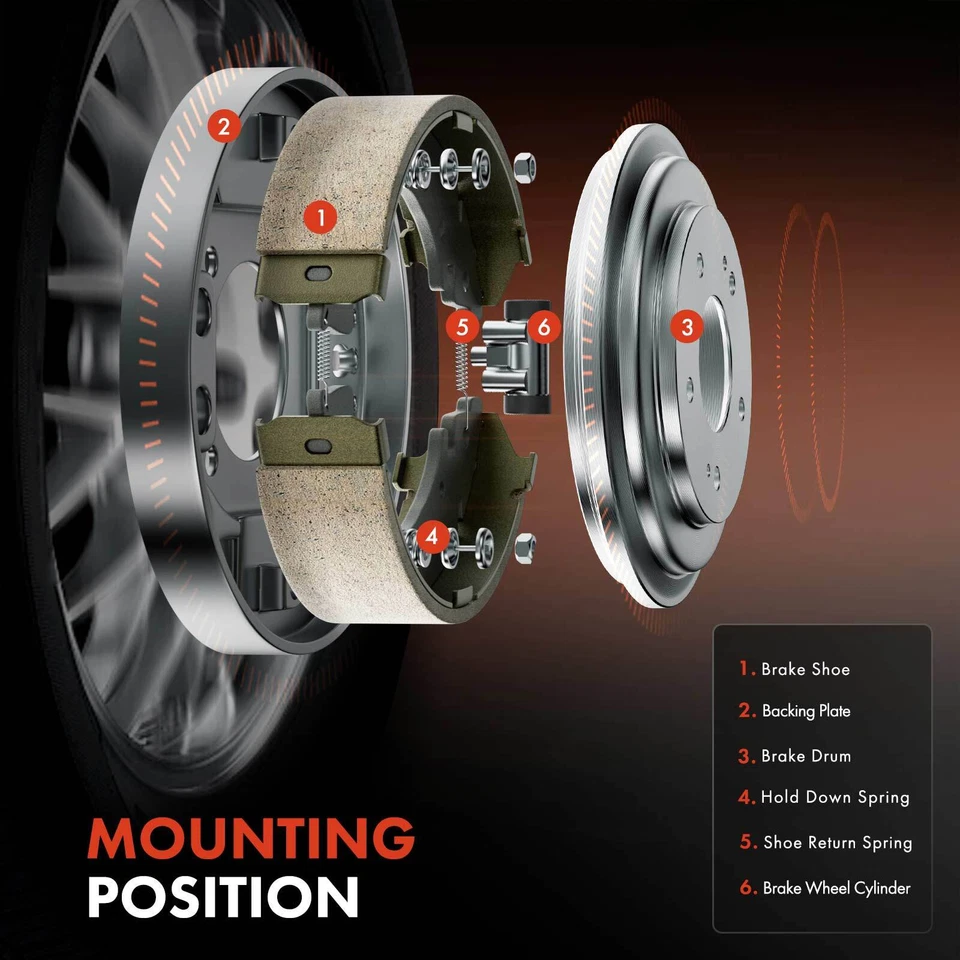 2x Tambor de freno para Toyota Tacoma 2005 2006 2007 2008-2023 pasajero trasero y conductor Foto 3 de 4