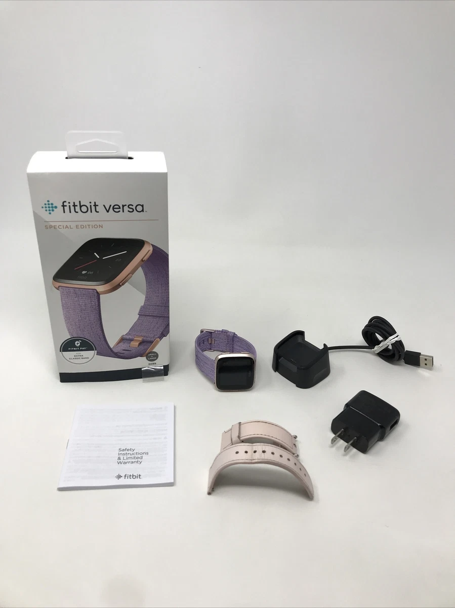 Fitbit versa lavender woven band sale