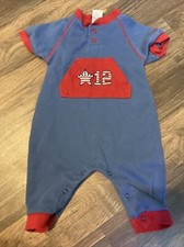 Vintage Oshkosh Baby Boy Red White Blue One Piece Size 3-6 Months 12.5lbs-16