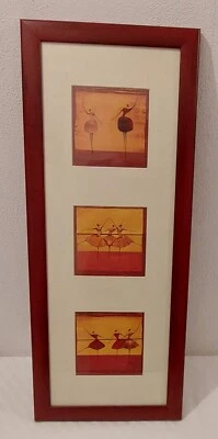 afrikanische Bilder im Holzrahmen mit Glas, 76x31x1 cm - Bild 1 von 4