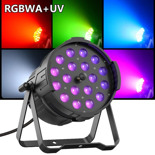 10PCS 18x18W LED Par Light Zoom RGBWA+UV 6in1 Disco Stage DMX Wash Light Effect