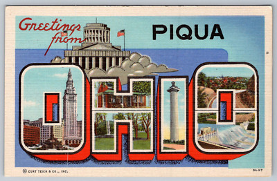 c1940s Piqua Ohio Greetings Curt Teich Postcard | eBay