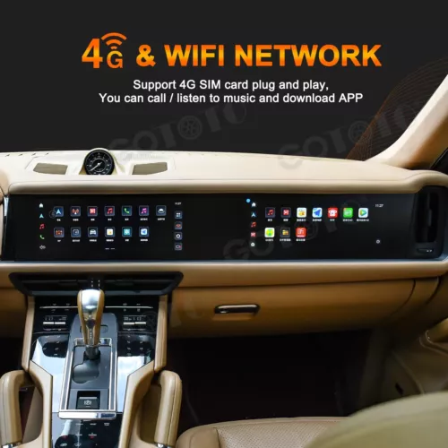 Radio Coche Doble Pantalla para Porsche Cayenne 2010-2017 Actualizado al Modelo 2024 - Imagen 6 de 14