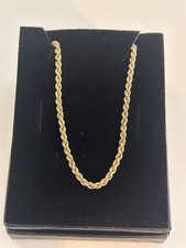 9ct Fully Hallmarked Rope Chain 18" 2.5g Yellow Gold 375