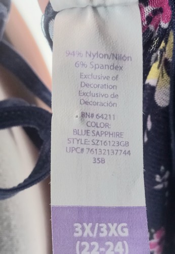 Sexy Damen-Liegekleid Curvy Größe 3X 22-24 Secret Treasures Safire Blau - Bild 8 von 10