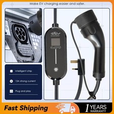 5M EV Charging Cable 3 Pin UK Plug to Type 2 Car Charger Electric Hybrid Vehicle