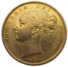1848 Queen Victoria Shield Reverse Sovereign