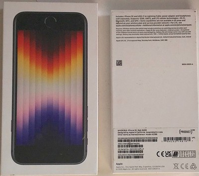 Original Offizielles Apple iPhone SE 2020 2. Generation LEERKARTON 64GB Guter Zustand