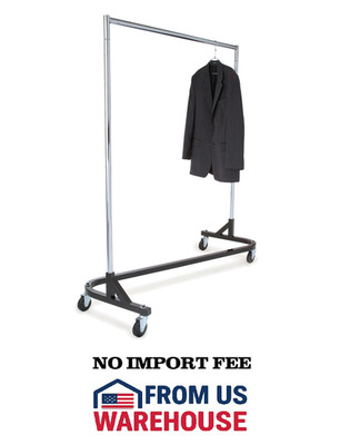 Econoco RZK/7 Heavy Duty Z Rack Garment Rack w/ Casters 61'' Chrome