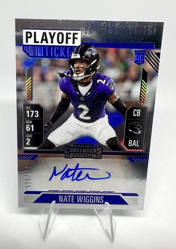 2024 Contenders Nate Wiggins Rookie Ticket Auto RC Playoff Rookie /149 Variation
