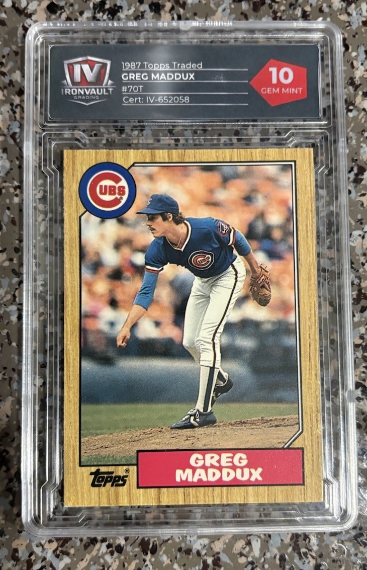 1987 Topps Traded - Greg Maddux #70T (RC) GRADED 10 GEM MINT Rookie Card Cubs
