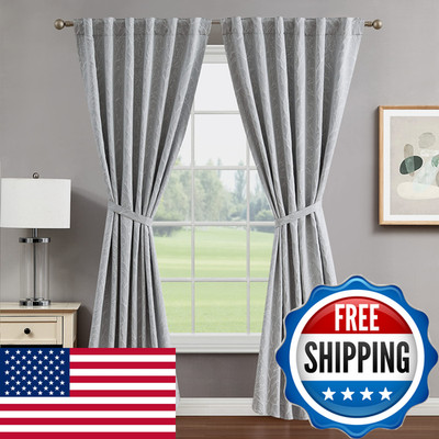Creative Home Ideas Blackout Curtains 2 Panels 50 X 96 Cool Grey Room Darkening