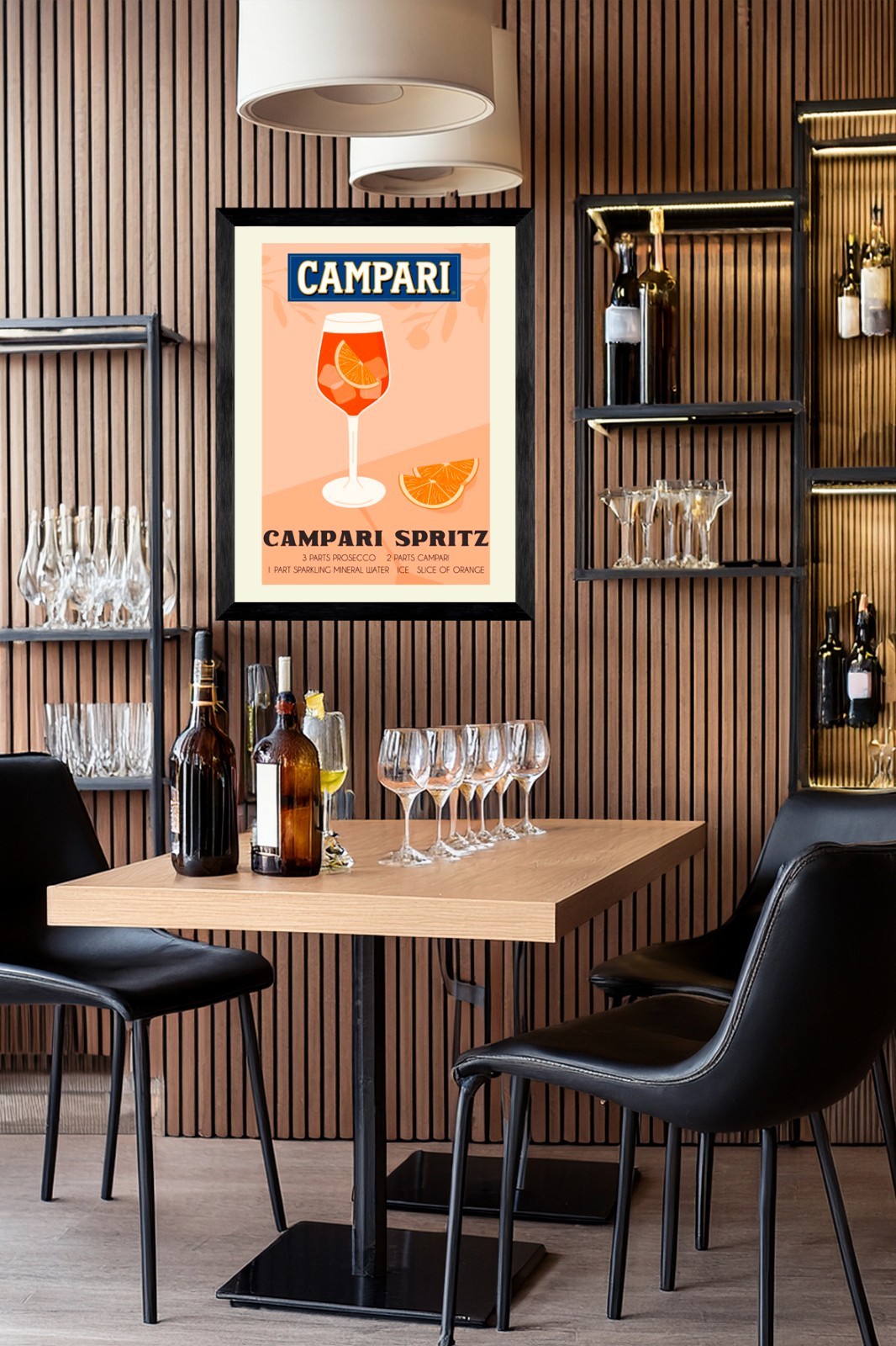 Poster poster advertising print aperitif Bitter Campari Milano 50x70 cm.
