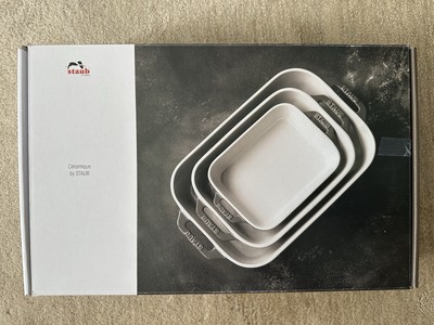 Staub 2 Piece Set. New Open Box In Cream Color.