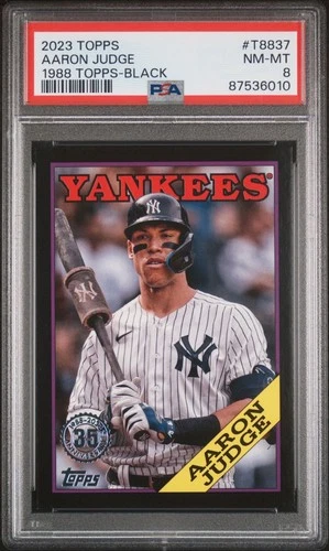 2023 Topps Aaron Judge 1988 Topps Black #T88-37 PSA 8 NM-MT Yankees
