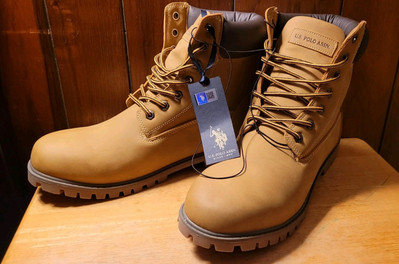 Polo Owen High Boots, Brown Tan, Men's 12 Leather Work Boots NWT 