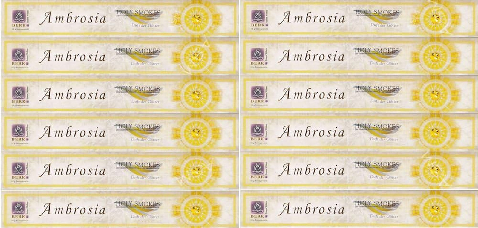 Incenso Ambrosia all'Ingrosso - 12 Confezioni Risparmio Berk