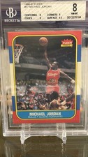 1986 Fleer Michael Jordan #57 Rookie Card (RC) BGS 8 - Surface 9.5 High Subs!. rookie card picture