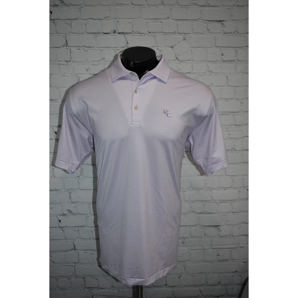 Camisa polo masculina Peter Millar tamanho grande golfe verão conforto desempenho roxo - Imagem 2 de 4