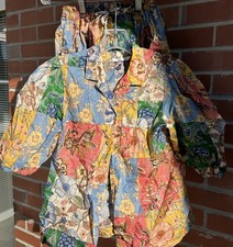 Zimmerman Kids Junie  Patchwork Puff Sleeve Blouse & Skirt 2 Piece Sz 12