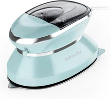 Travel Iron Mini with Steam for Clothes Dual Voltage, Portable Celadon 