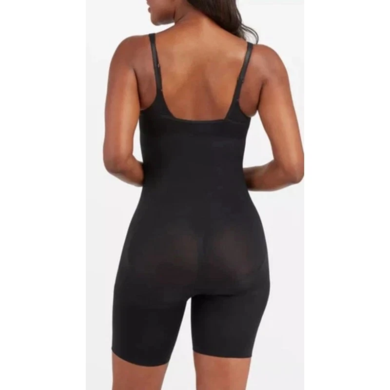 SPANX Women's Black Open-Bust Mid-Thigh Bodysuit Size L NWOT - Image 3 of 4