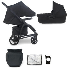 Image of My Babiie MB200COY 2-in-1 Pushchair & Carrycot - Onyx Black