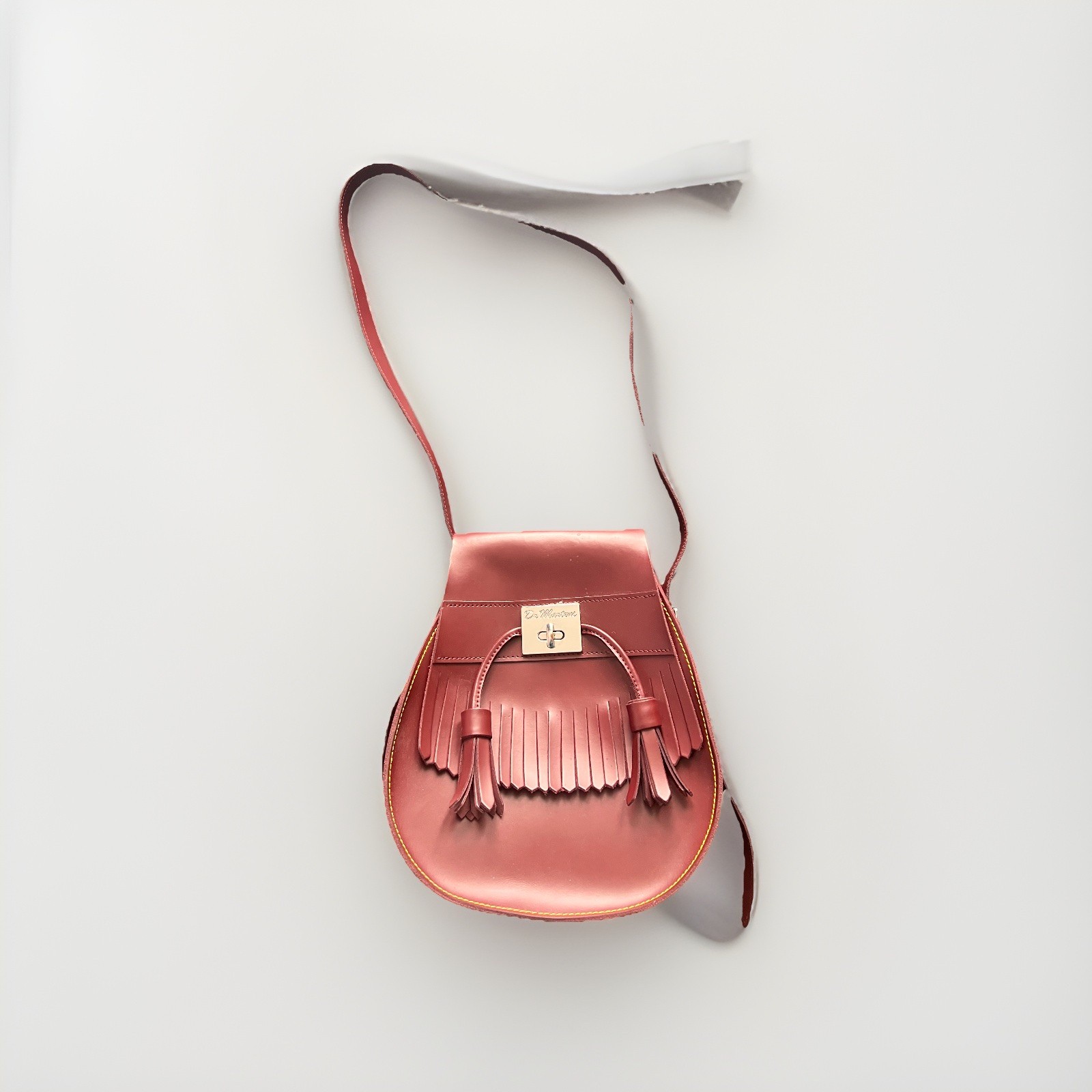 Borsa a tracolla Dr. Martens ciliegia kiev in pelle tracolla tracolla nappa