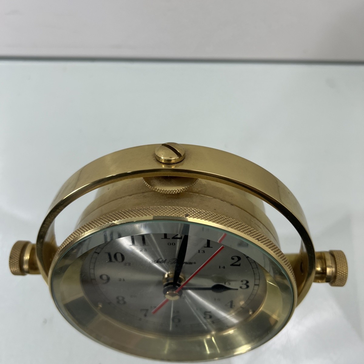 Seth Thomas SCHOONER SHIPS CLOCK Brass Model 1044 Solid Brass
