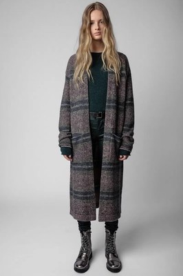 Zadig & Voltaire Damen 100% Kaschmir Long Cardigan Mantel Marina XS/S UVP 1135£