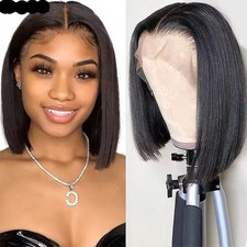 Bob Wig Human Hair 250 Density Lace Front Wigs Human Hair Glueless