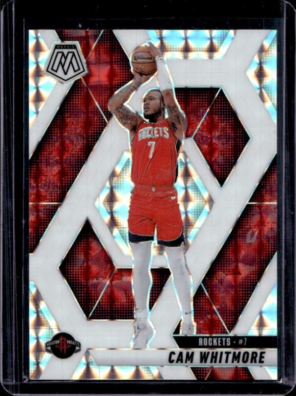 2024-25 Panini Mosaic Cam Whitmore Choice White Mosaic #/35 Rockets