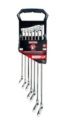 CRAFTSMAN V-SERIES XXL Ratcheting Flex Head 7 Piece Wrench Set SAE