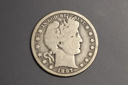 1897-O Barber Half Dollar Silver 50C New Orleans Mint Circulated