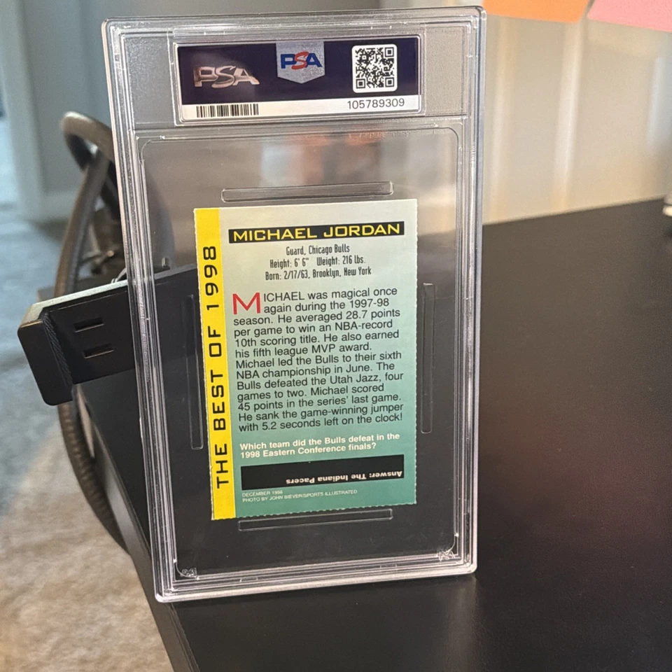 Michael Jordan Raro 1998 Sports Illustrated SI Para Niños BEST BULLS Jumbo PSA 4 Foto 4 de 4