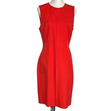 Banana Republic Dress Ponte Knit Size 12 Pleated Office Business Stretch Orange