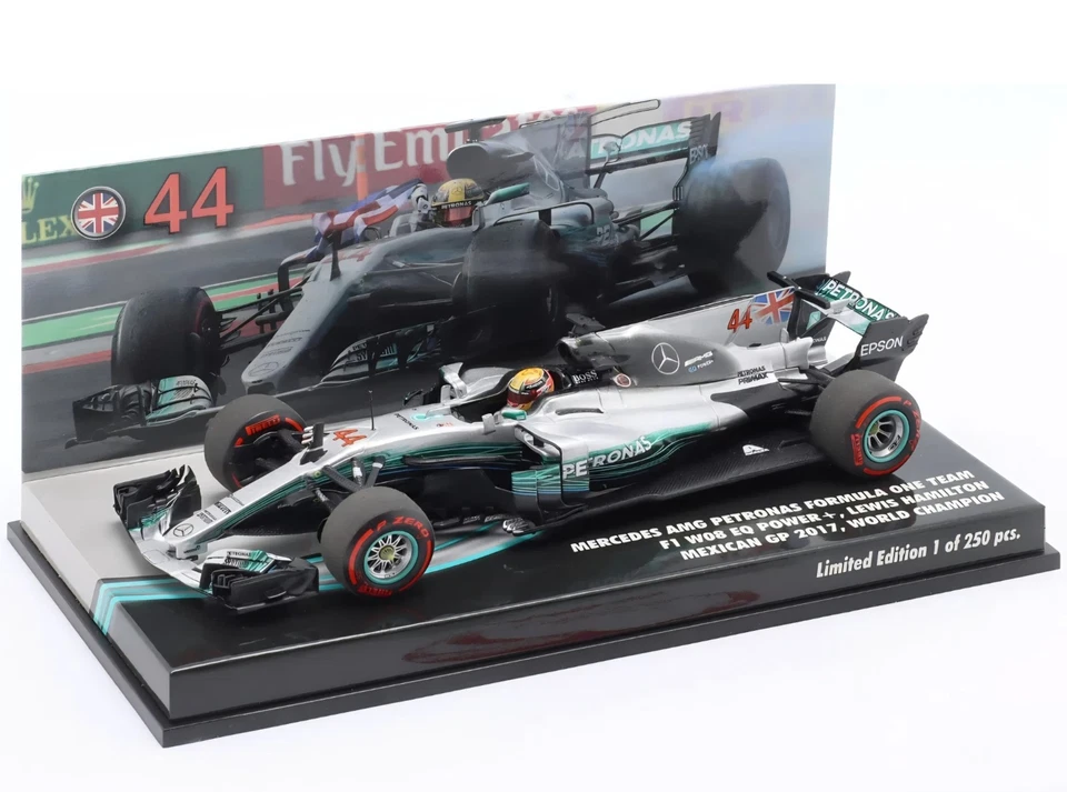 Minichamps 1:43 Model Car Formula 1 Mercedes Lewis Hamilton GP Mexico 2017 - Image 3 of 4