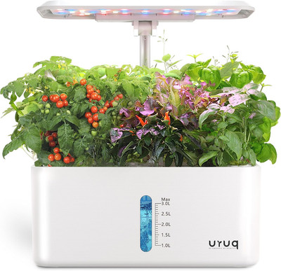 8 Pod Hydroponics Growing System Indoor Herb Garden LED Grow Light Timer