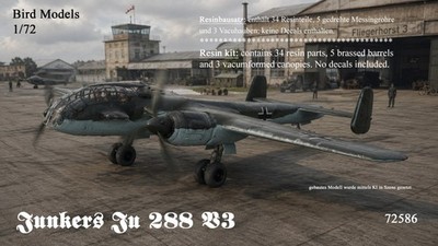 Junkers Ju 288 V3 1/72 Bird Models Resin Kit / Resin Kit