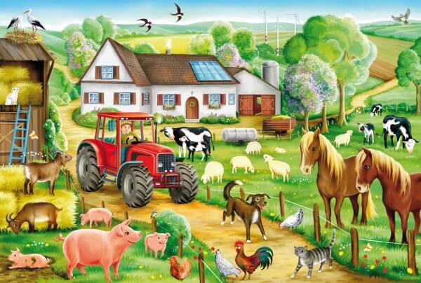 Thumbnail - Schmidt Puzzle 56003 Fröhlicher Bauernhof, 100 Teile, Ab 6 Jahre