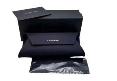 Authentic Navy Chopard Eyeglasses Case, Cloth and Card, Soft Fabric Glasses Case