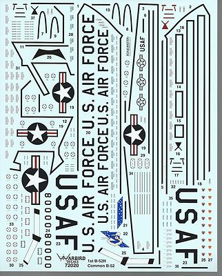 BL Warbird B-52 Stratofortress Walkway, Stencil, Common Marking Decals 1/72 020